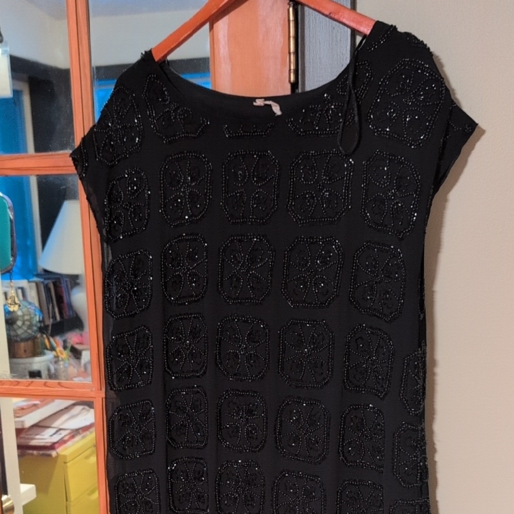 Willow & Clay Black Beaded Dress